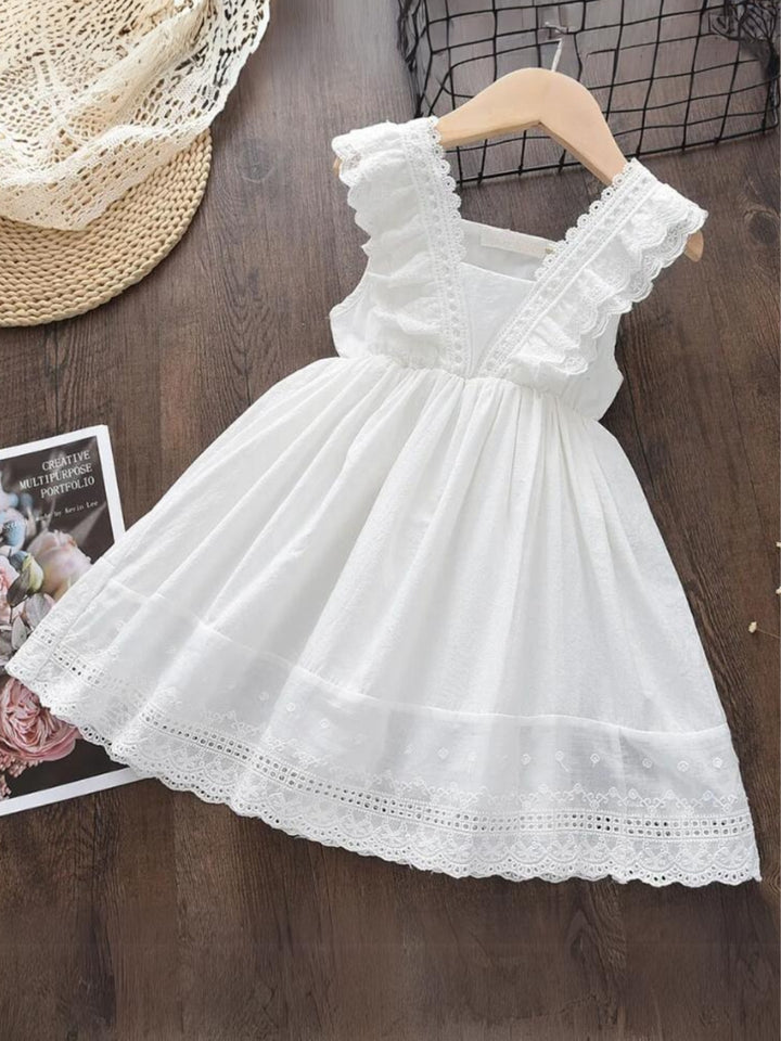 Little White Eyelet Dress Mia Belle Girls