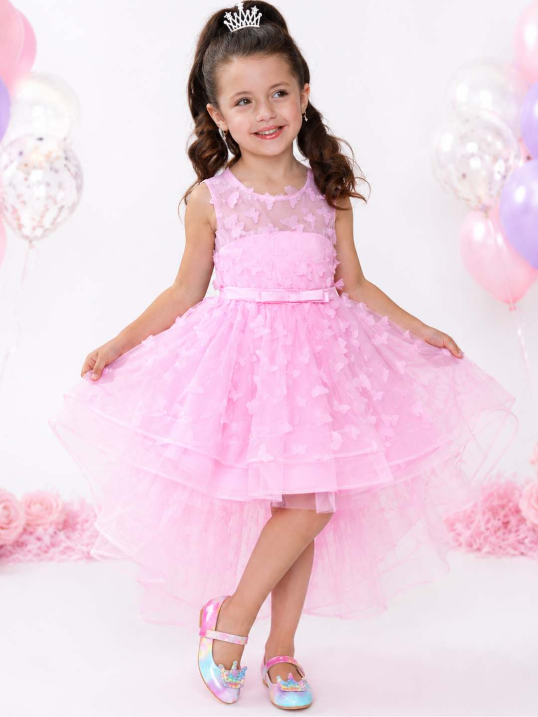Dreaming With Fairies Pink Butterfly Tulle Dress Mia Belle Girls