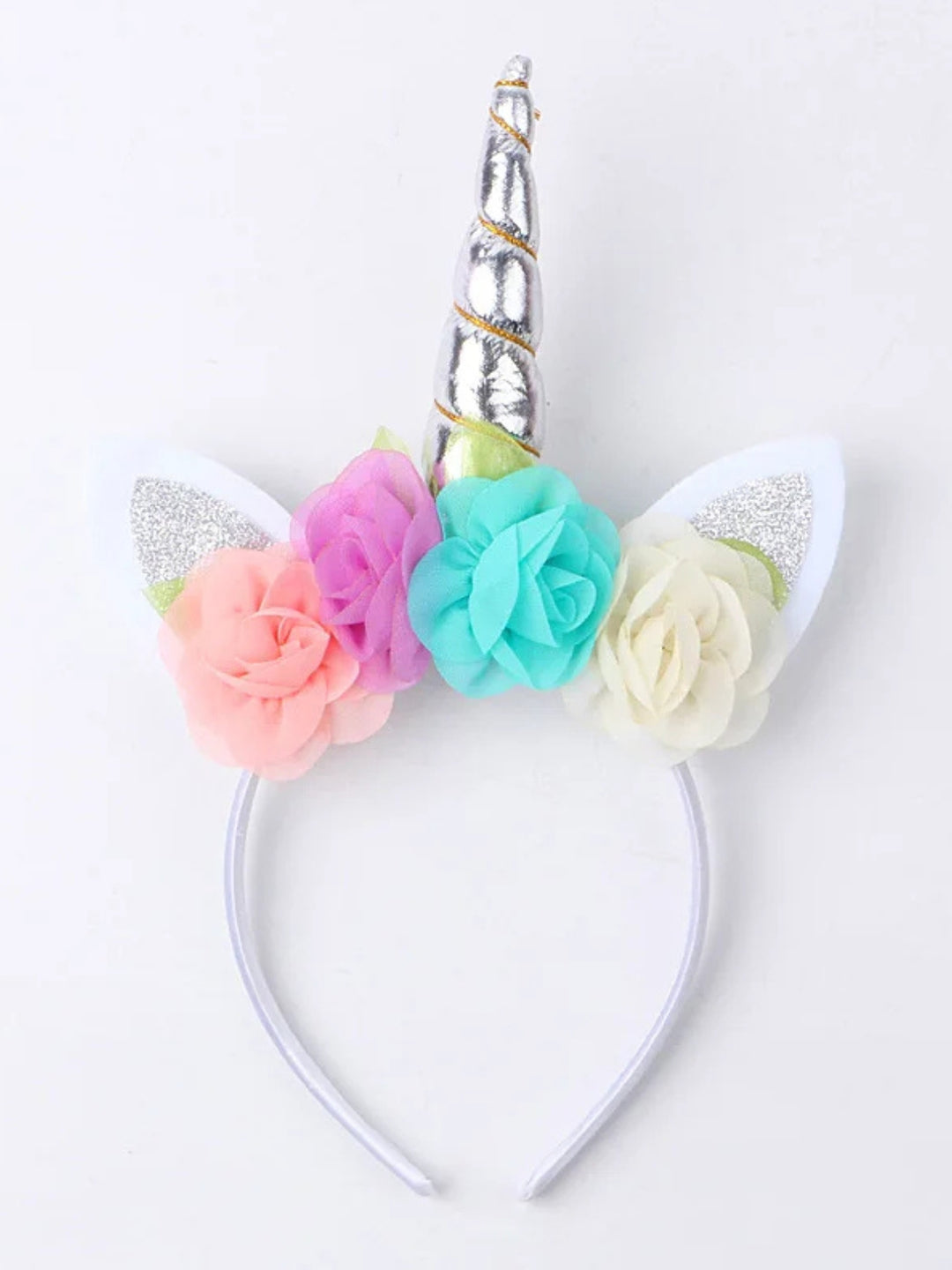Girls Unicorn Glitter Flower Headband