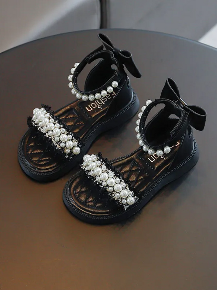 Chic and Stylish Girls' Sandals with Pearl Accents By Liv and Mia Mia Belle Girls