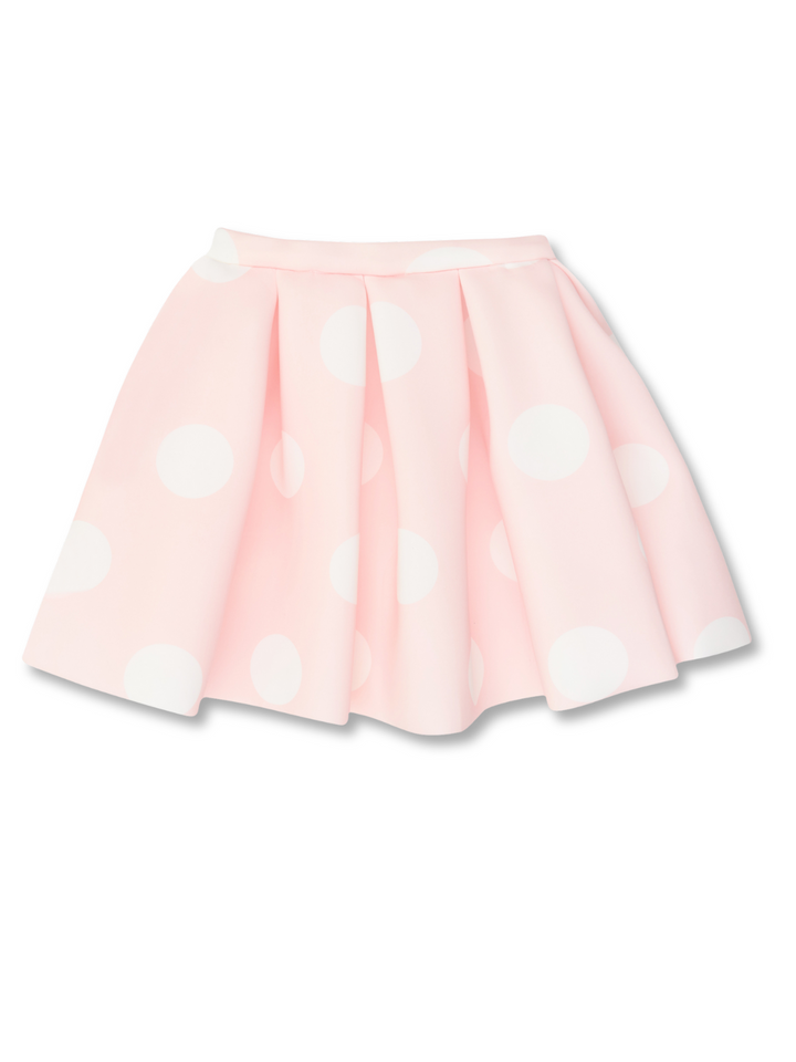 Posh Polka Dot Neoprene Pleated Skirt by Kids Couture Mia Belle Girls