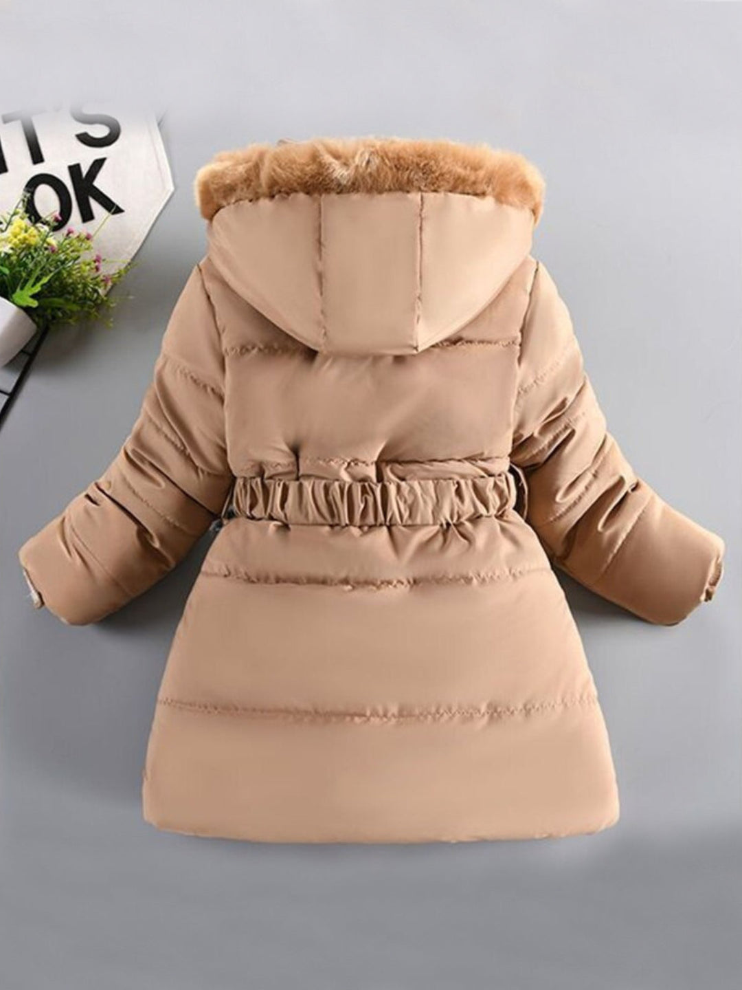 Chill and Chic Pearl Embellished Winter Jacket Mia Belle Girls