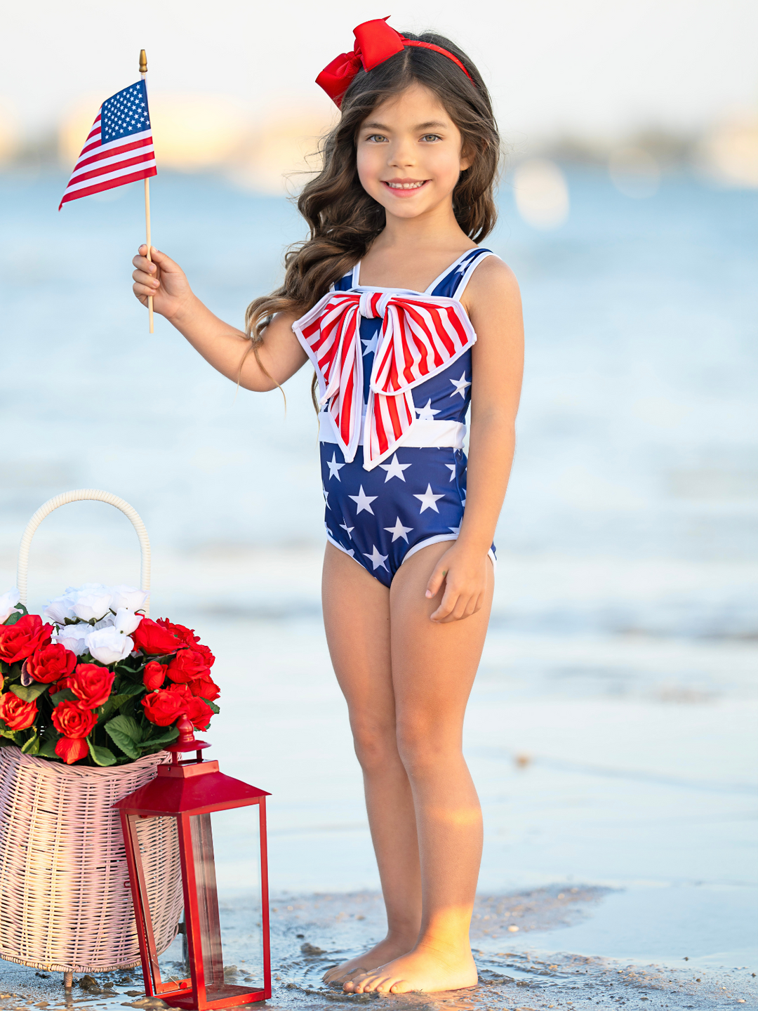 Star-Spangled Bowtastic One Piece Swimsuit