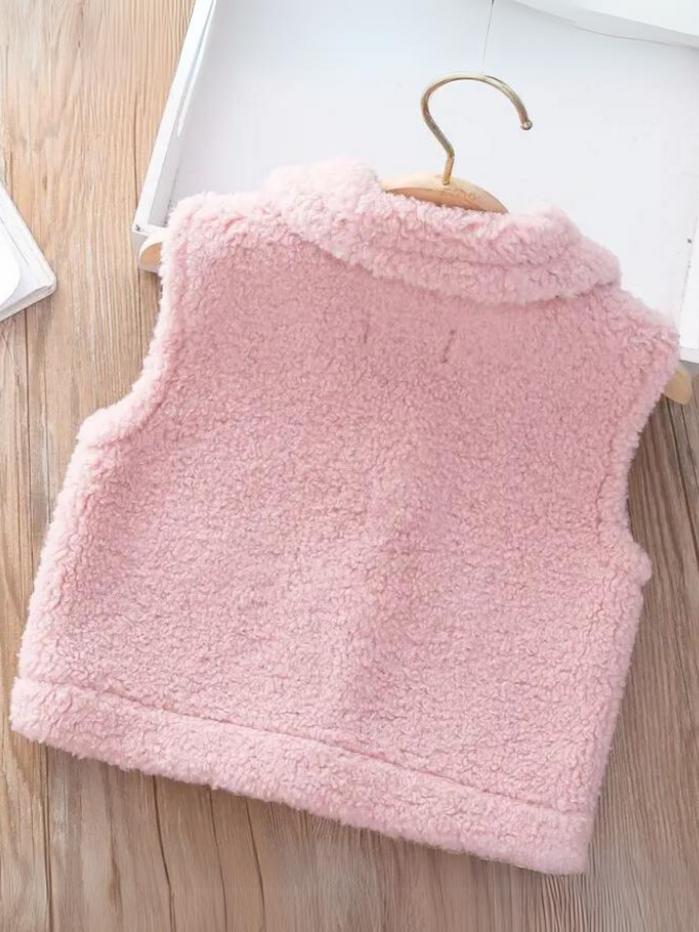 Cozy Plush Zip-Up Sherpa Vest with Pocket Detail Mia Belle Girls