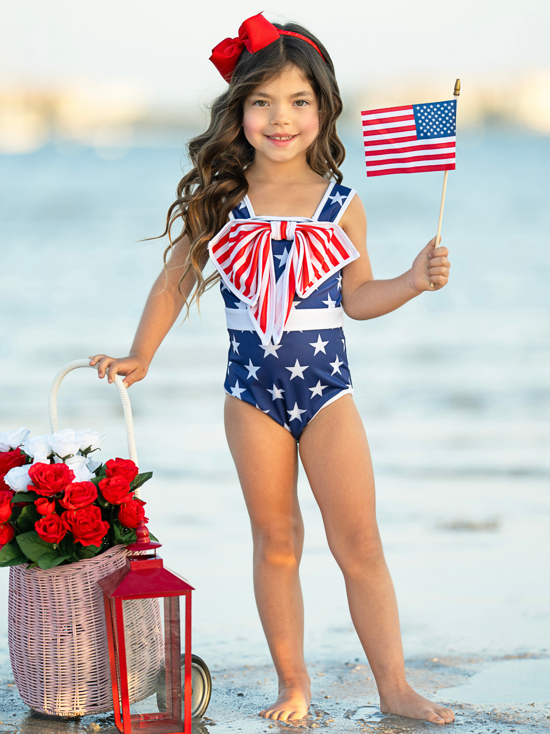 Star-Spangled Bowtastic One Piece Swimsuit