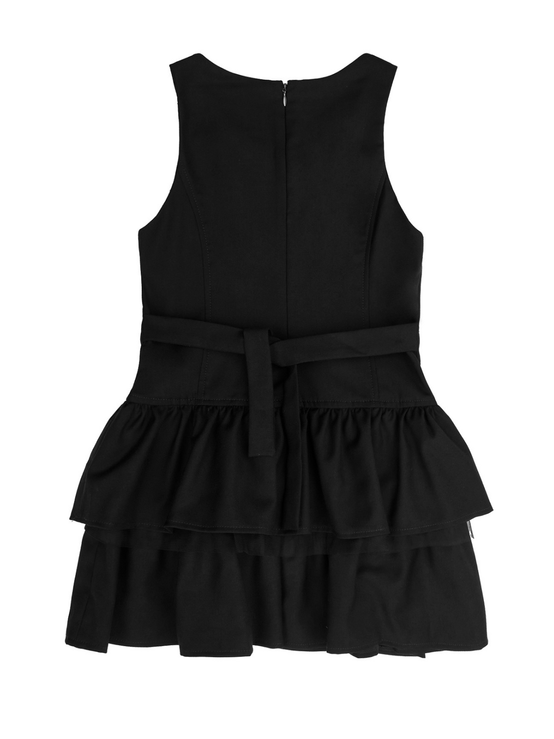 Black Bow Tiered Ruffle Dress by Kids Couture Mia Belle Girls