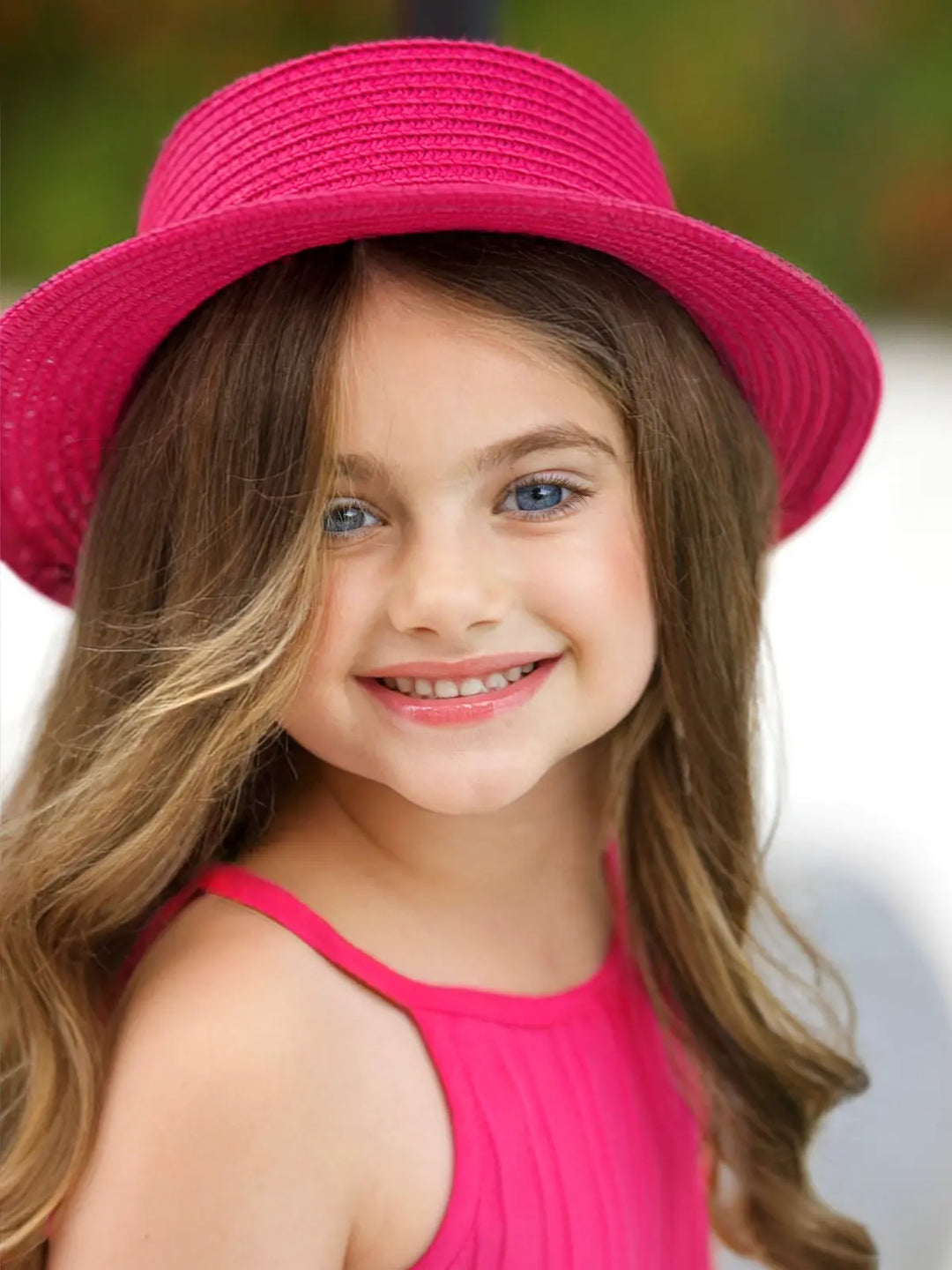 Mommy and Me Solid Color Straw Sun Hat Mia Belle Girls