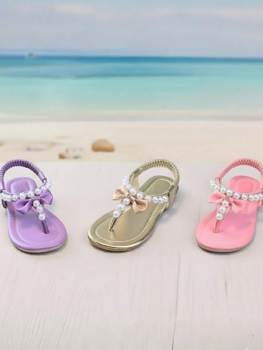 Pink Princess Pearl Gladiator Sandals Mia Belle Girls