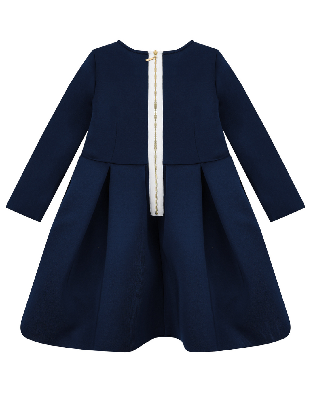 Navy Pleated Midi Dress by Kids Couture Mia Belle Girls