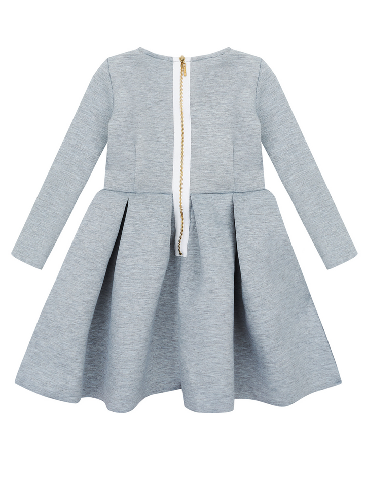 Grey Pleated Midi Dress by Kids Couture Mia Belle Girls