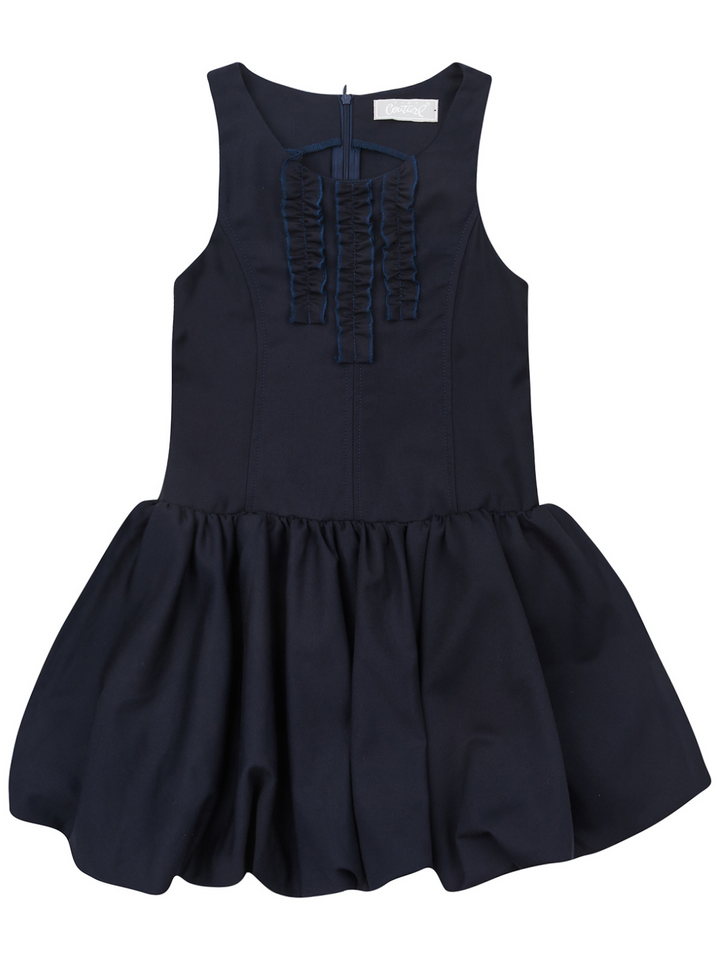 Chic Navy Ruffle Uniform Dress by Kids Couture Mia Belle Girls