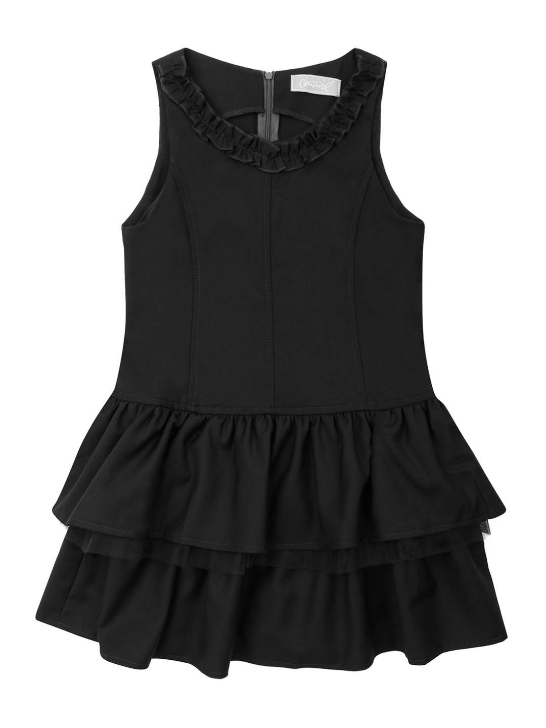 Black Bow Tiered Ruffle Dress by Kids Couture Mia Belle Girls
