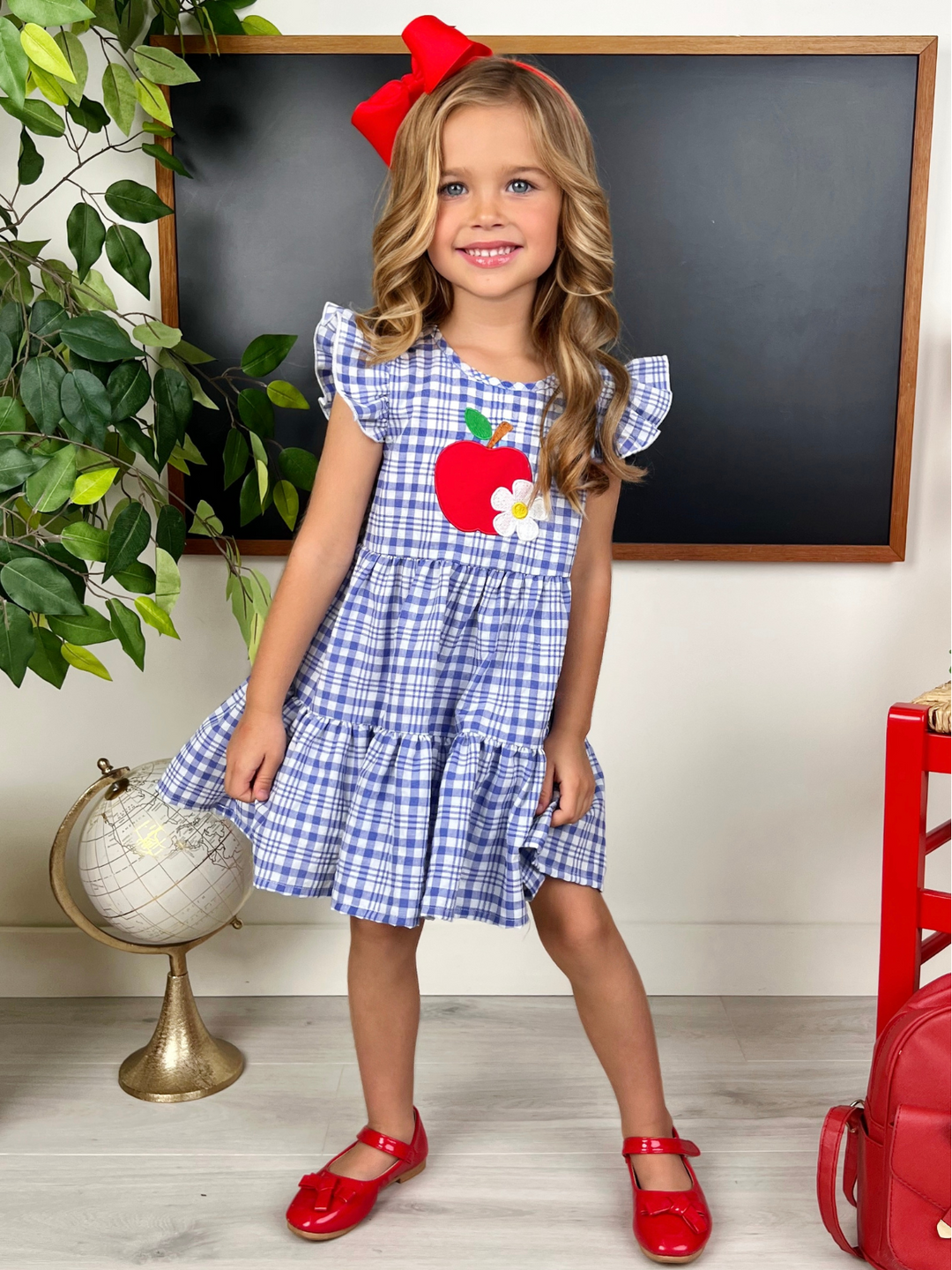 Apple of My Class Gingham Dress