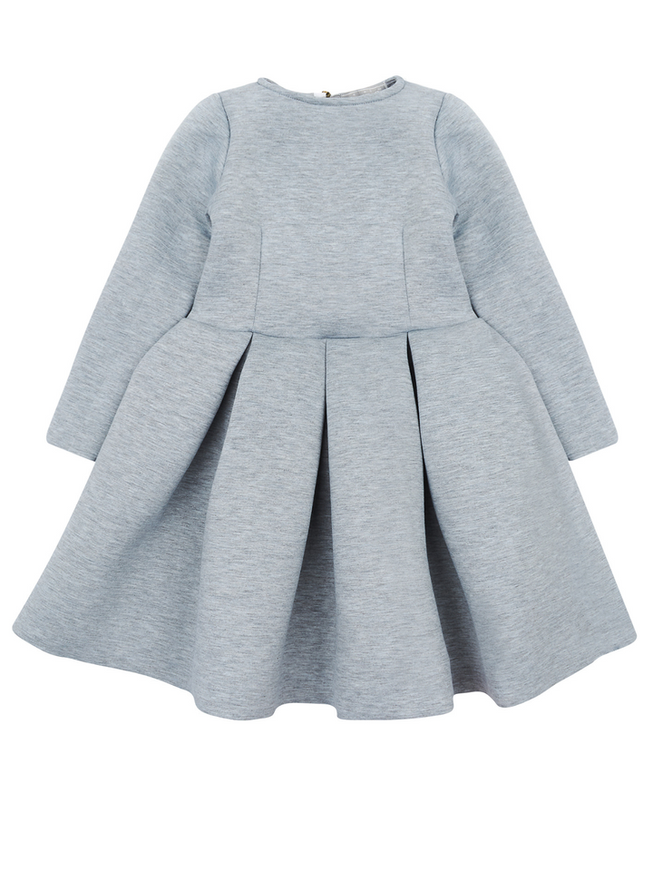 Grey Pleated Midi Dress by Kids Couture Mia Belle Girls