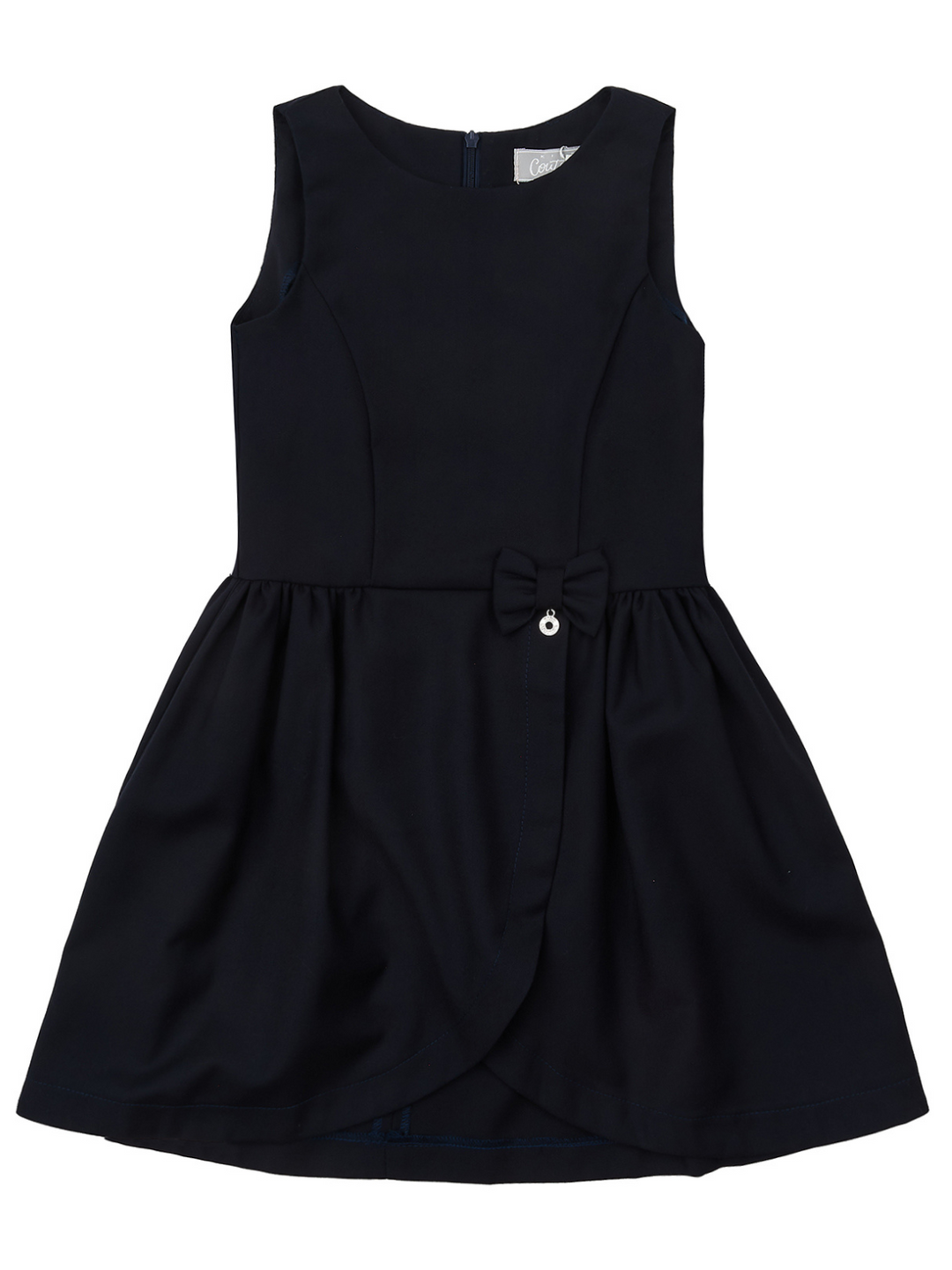 Navy Tulip Hem Girls Uniform Dress by Kids Couture Mia Belle Girls
