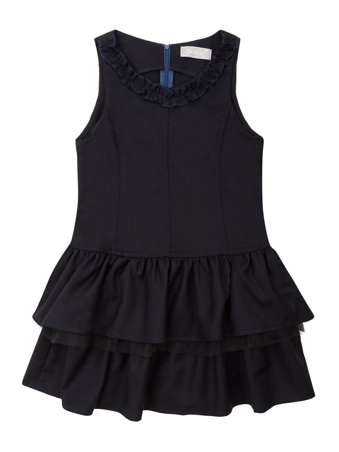 Navy Tiered Girls Uniform Dress by Kids Couture Mia Belle Girls