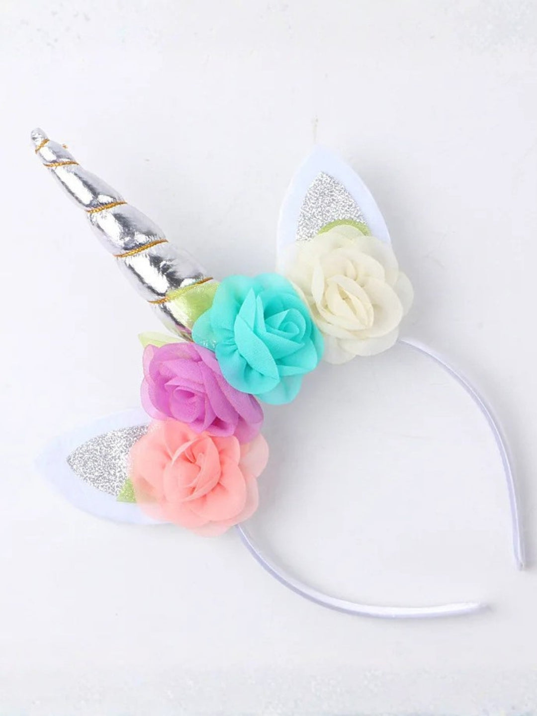 Girls Unicorn Glitter Flower Headband
