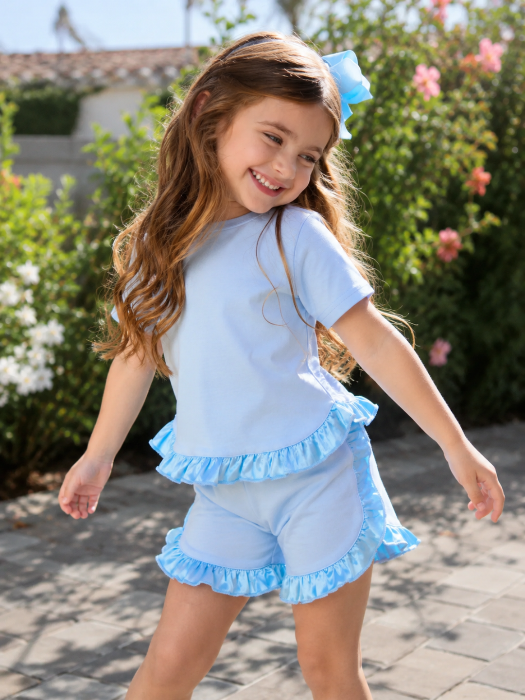 Ruffle Charm Tee & Short Lounge Set