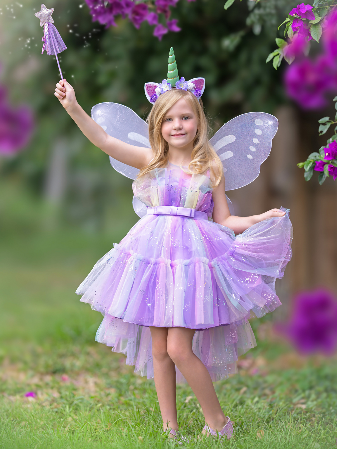 Enchanted Unicorn Fairy Halloween Costume Dress – Mia Belle Girls Enchanted Unicorn Fairy Halloween Costume Dress – Mia Belle Girls