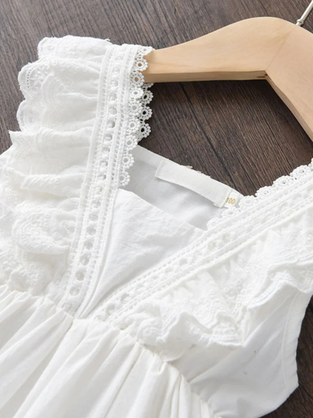Little White Eyelet Dress Mia Belle Girls
