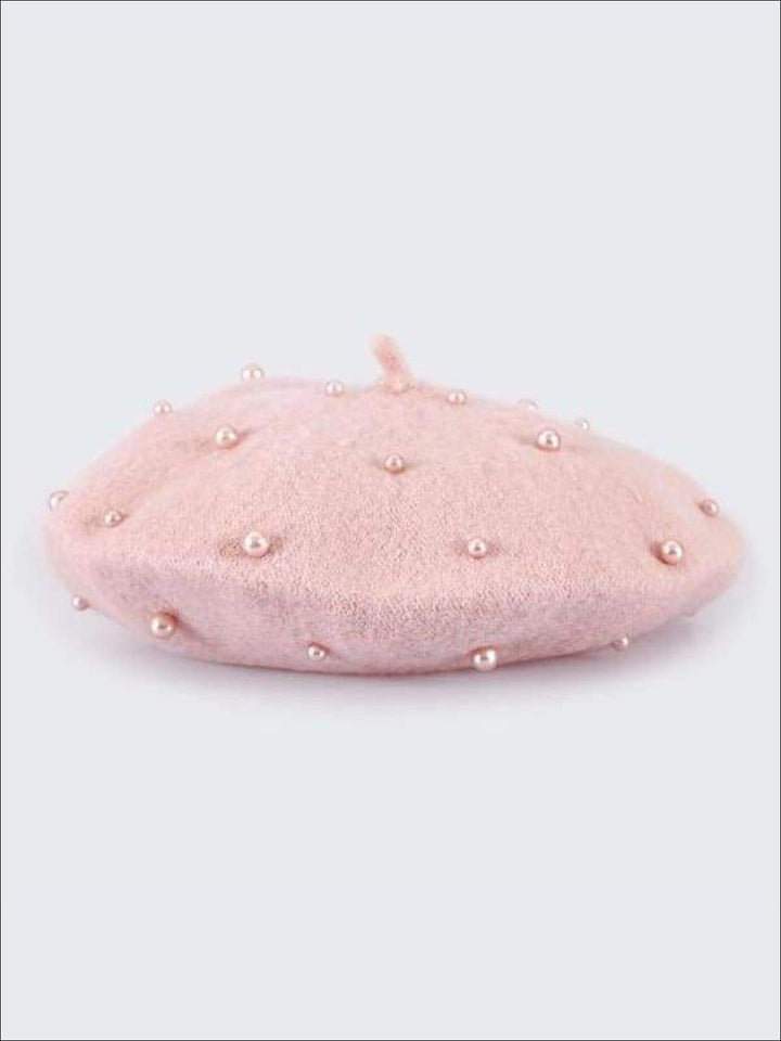 Girls Preppy Pearl Beret Mia Belle Girls