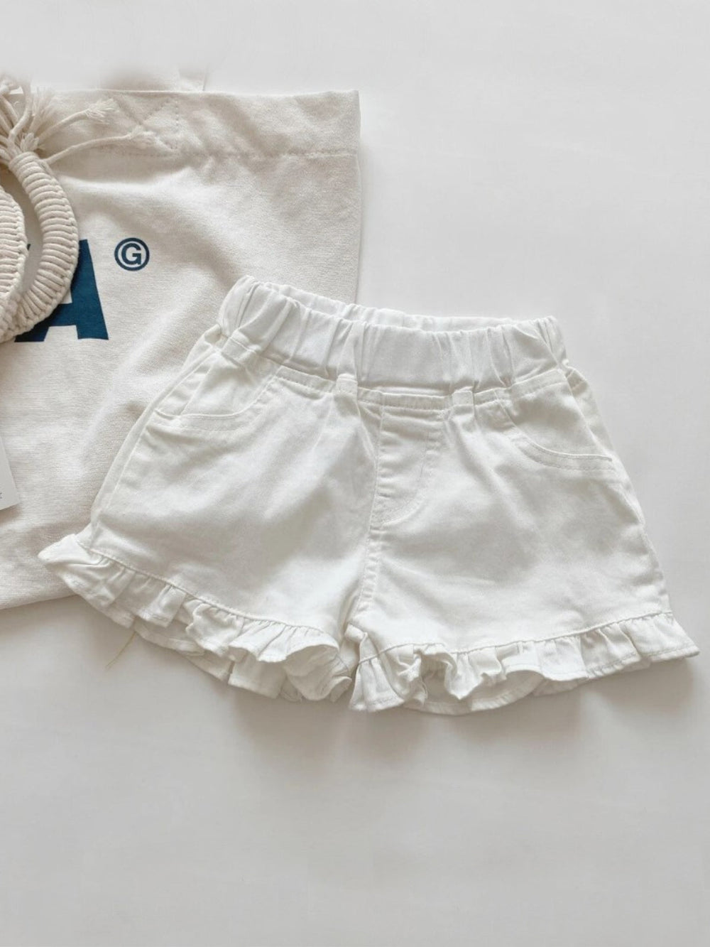 It’s A Lovely Day Ruffle Denim Shorts Mia Belle Girls