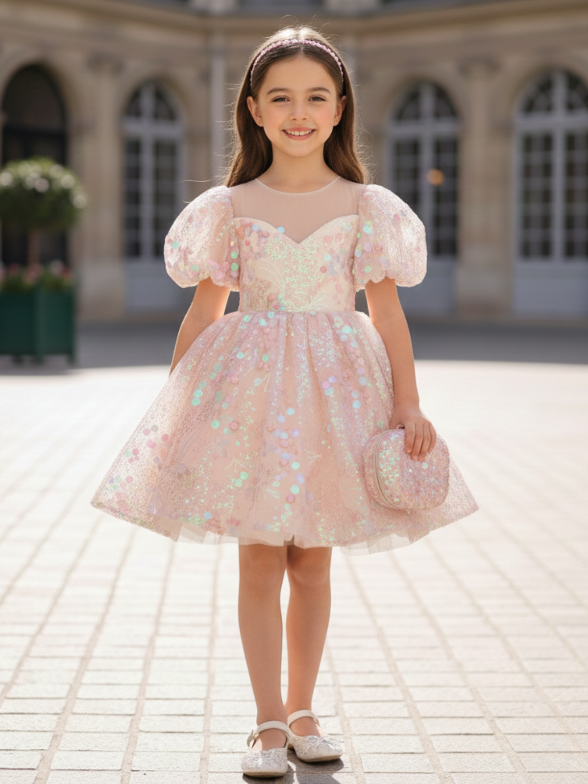 Pink Sequin Magic Mini Special Occasion Dress Pink / 3T