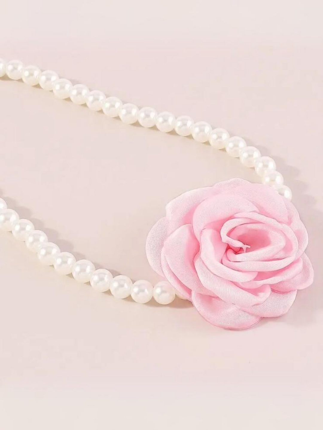 Mia Belle Girls Rose Pearl Choker Necklace | Girls Accessories