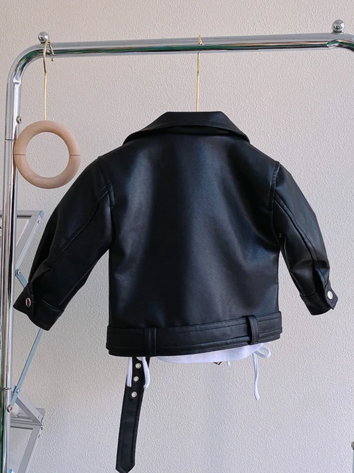 Girls Trendy Faux Leather Biker Jacket Mia Belle Girls