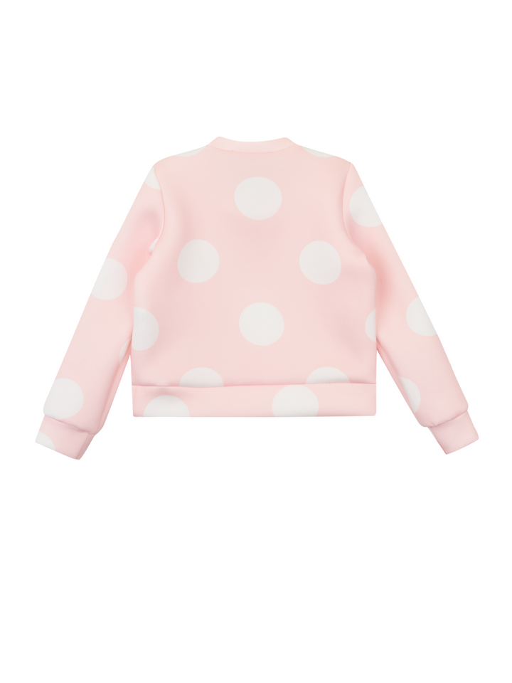 Pink Polka Dot Delight Sweatshirt by Kids Couture Mia Belle Girls