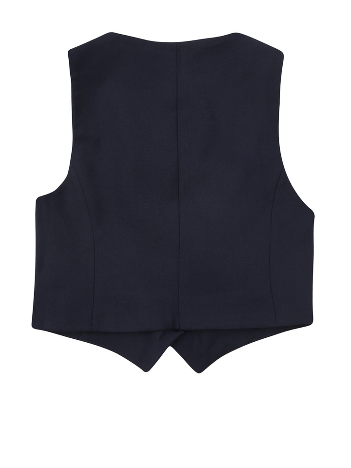 Classic Navy Girls Bow Pin Vest by Kids Couture Mia Belle Girls