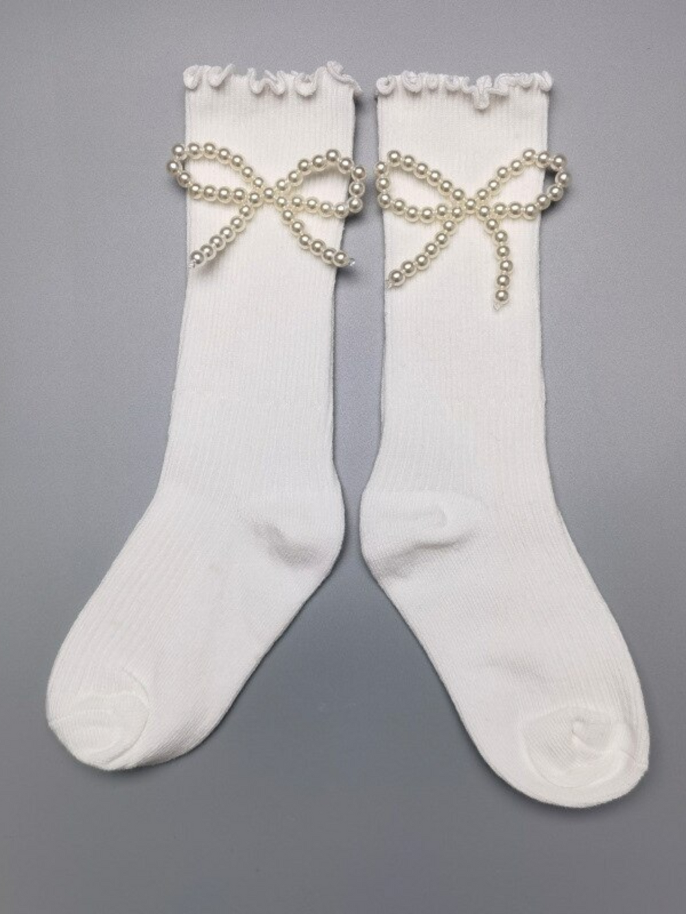 Pearly Princess Lettuce Edge Socks Mia Belle Girls