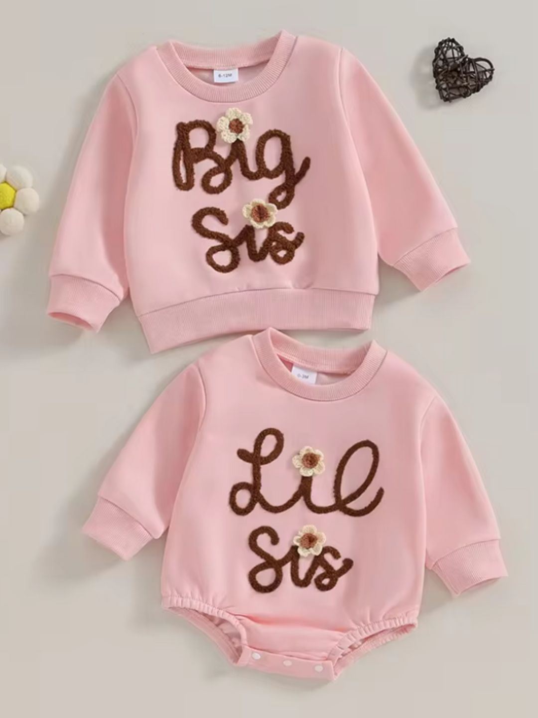 Girls Matching Long Sleeve Cotton Lil Sis Outfits Mia Belle Girls