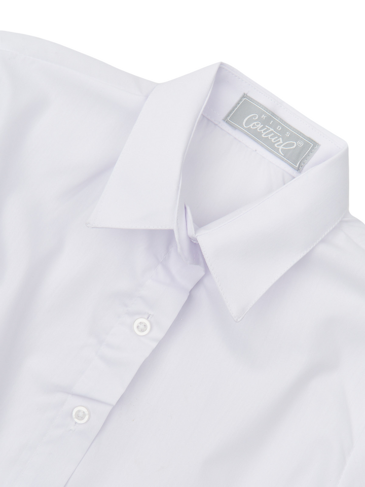 White Collared Dress Shirt by Kids Couture Mia Belle Girls