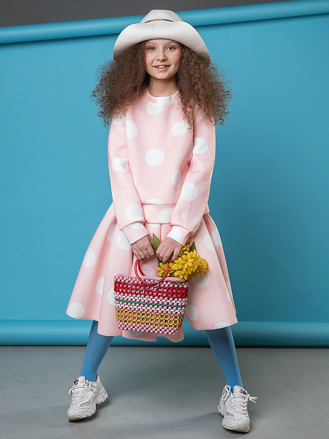 Pink Polka Dot Delight Sweatshirt by Kids Couture Mia Belle Girls
