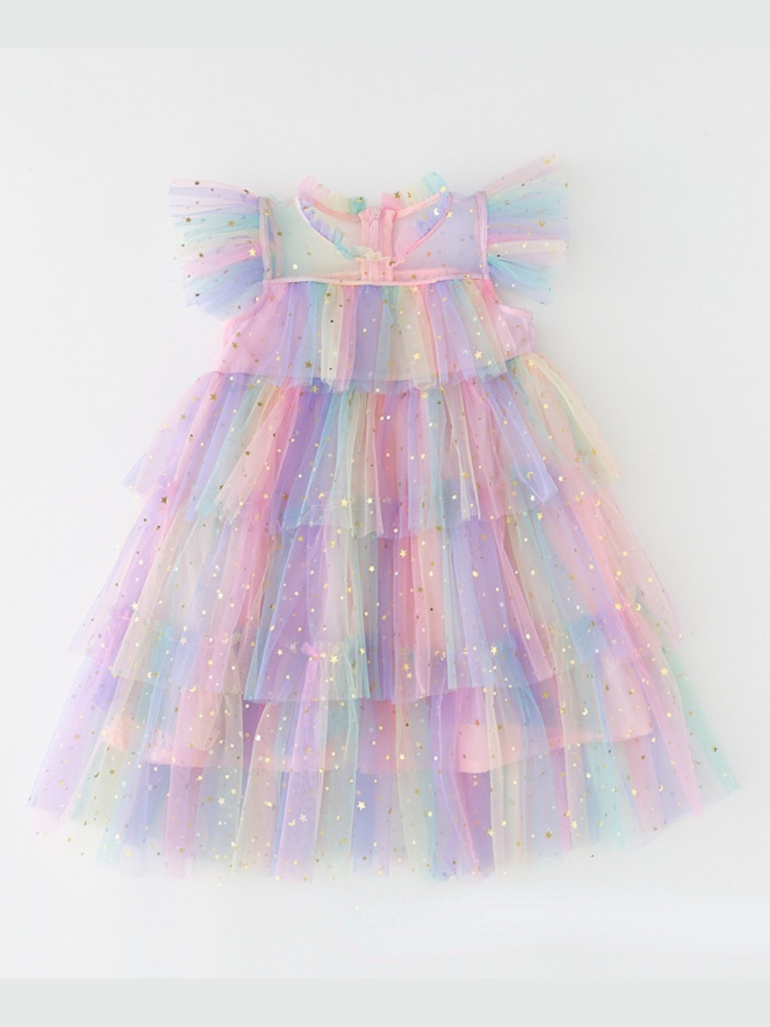 Make It Magical Rainbow Tiered Dress Mia Belle Girls