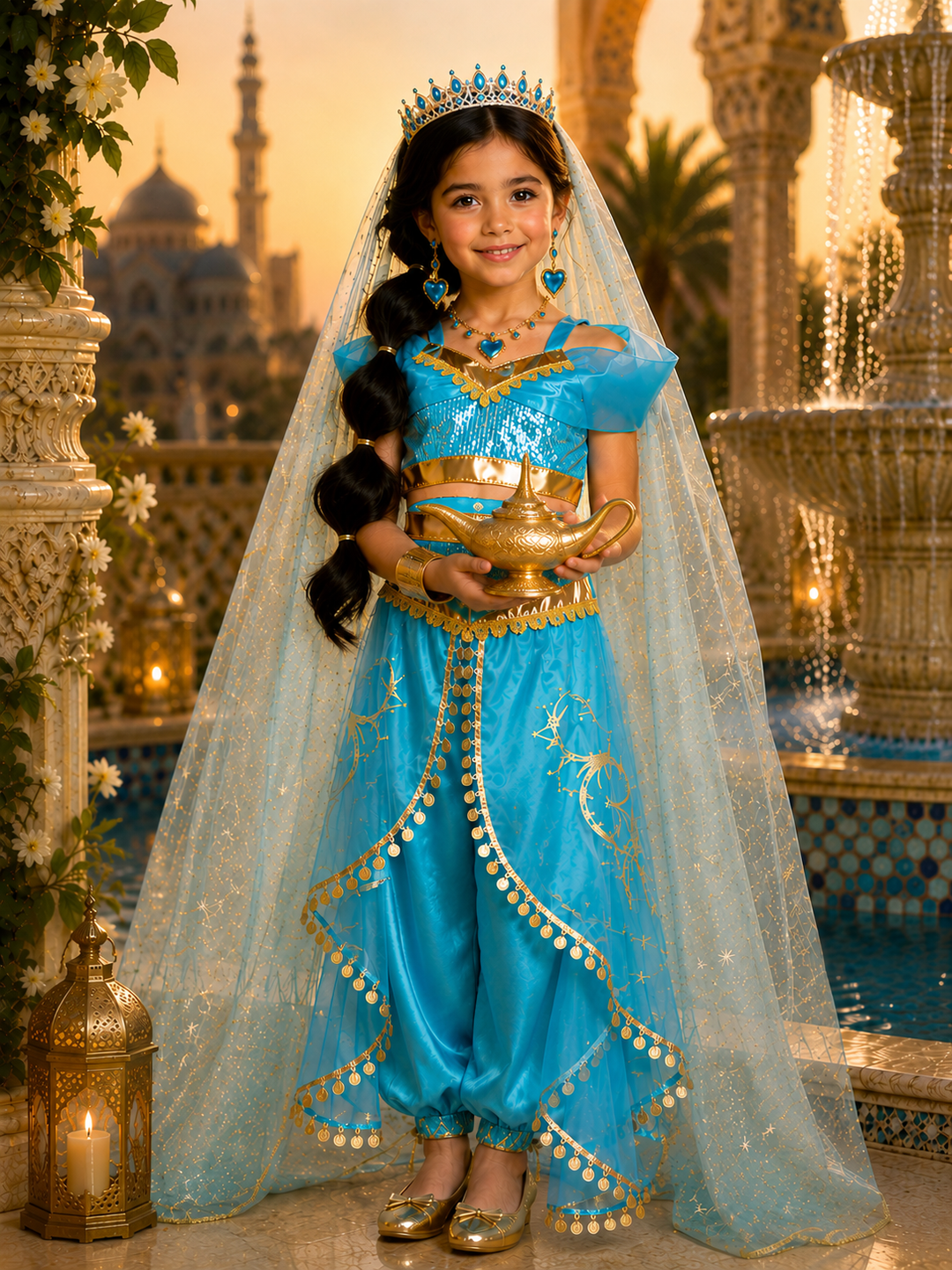Girls Arabian Nights Princess 2-Piece Costume Set