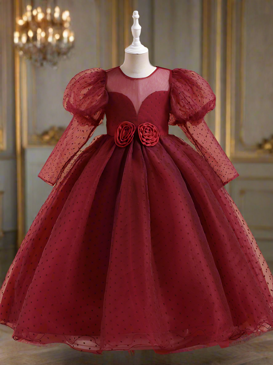 Off To The Ball Puff Sleeve Special Occasion Dress Mia Belle Girls