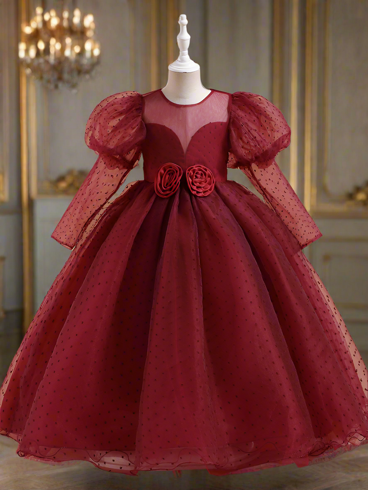 Off To The Ball Puff Sleeve Special Occasion Dress Mia Belle Girls