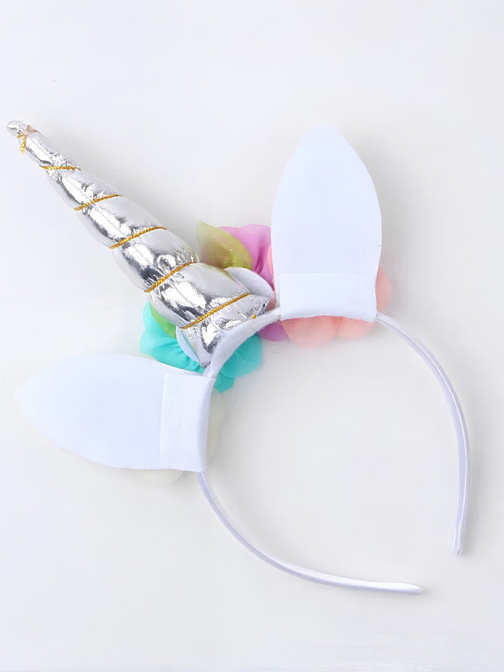 Girls Unicorn Glitter Flower Headband