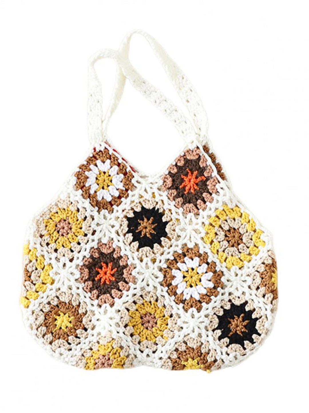 Bohemian Crochet Knitted Tote Bag