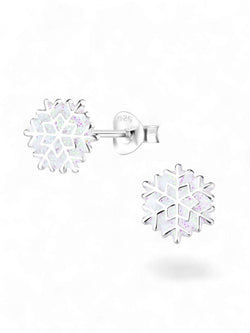 Sterling Silver Stud Earrings Snowflake
