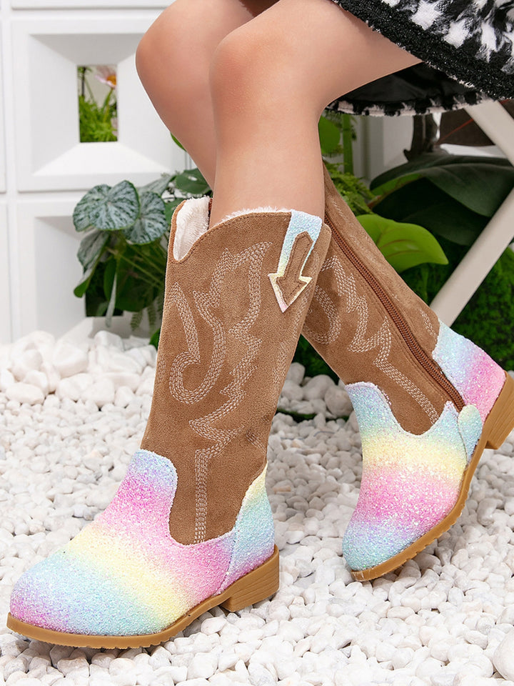 Western Mid-Calf Sparkle Cowgirl Boots