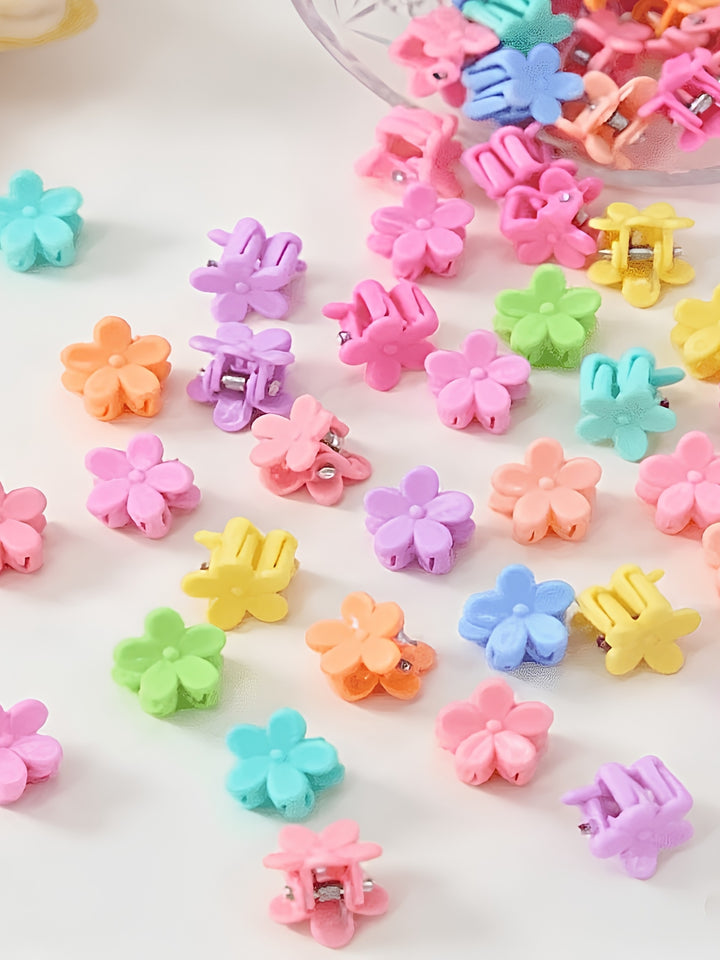 Girls Flower Hair Clips Set