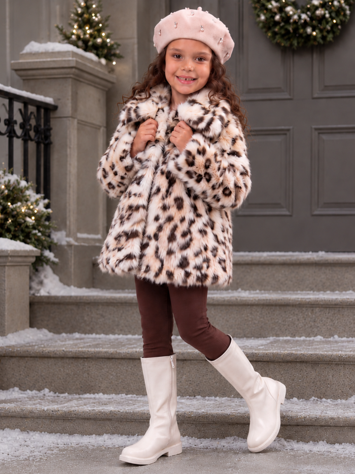 Little Leopard Luxe Faux Fur Jacket