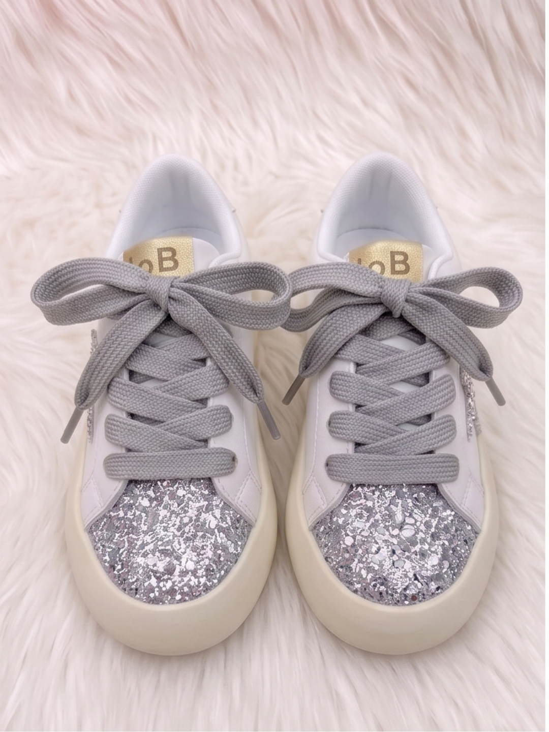 Starlight Sparkle Glitter Star Sneakers Mia Belle Girls