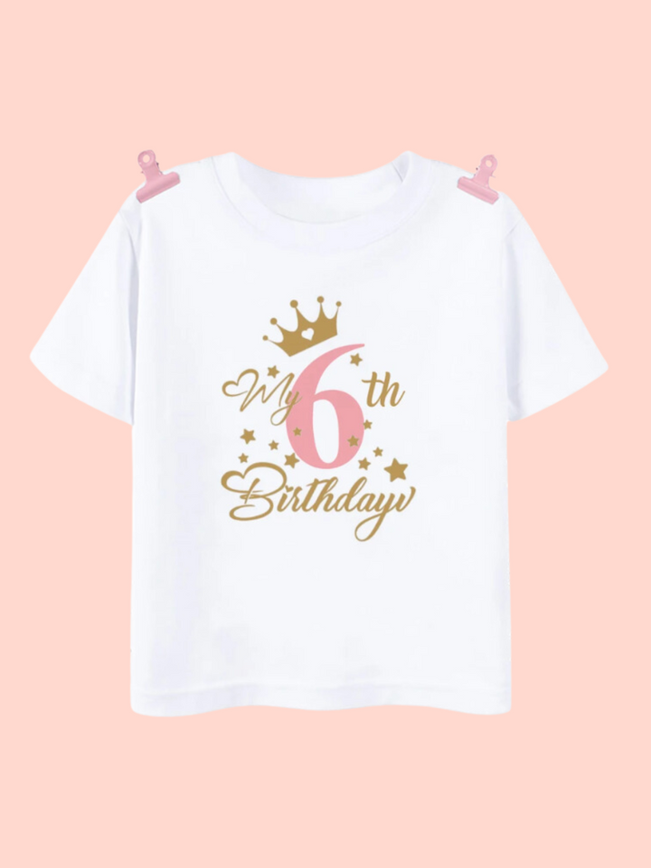 Birthday Royal Celebration Tee – Perfect for Little Ones! Mia Belle Girls