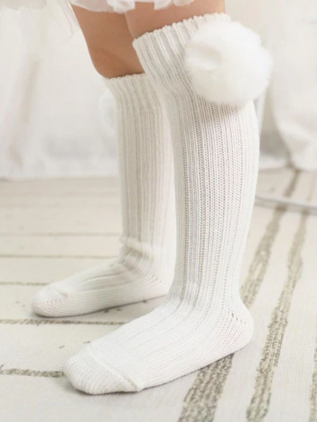 Love Cozy Days Knee-High Pompom Socks Mia Belle Girls