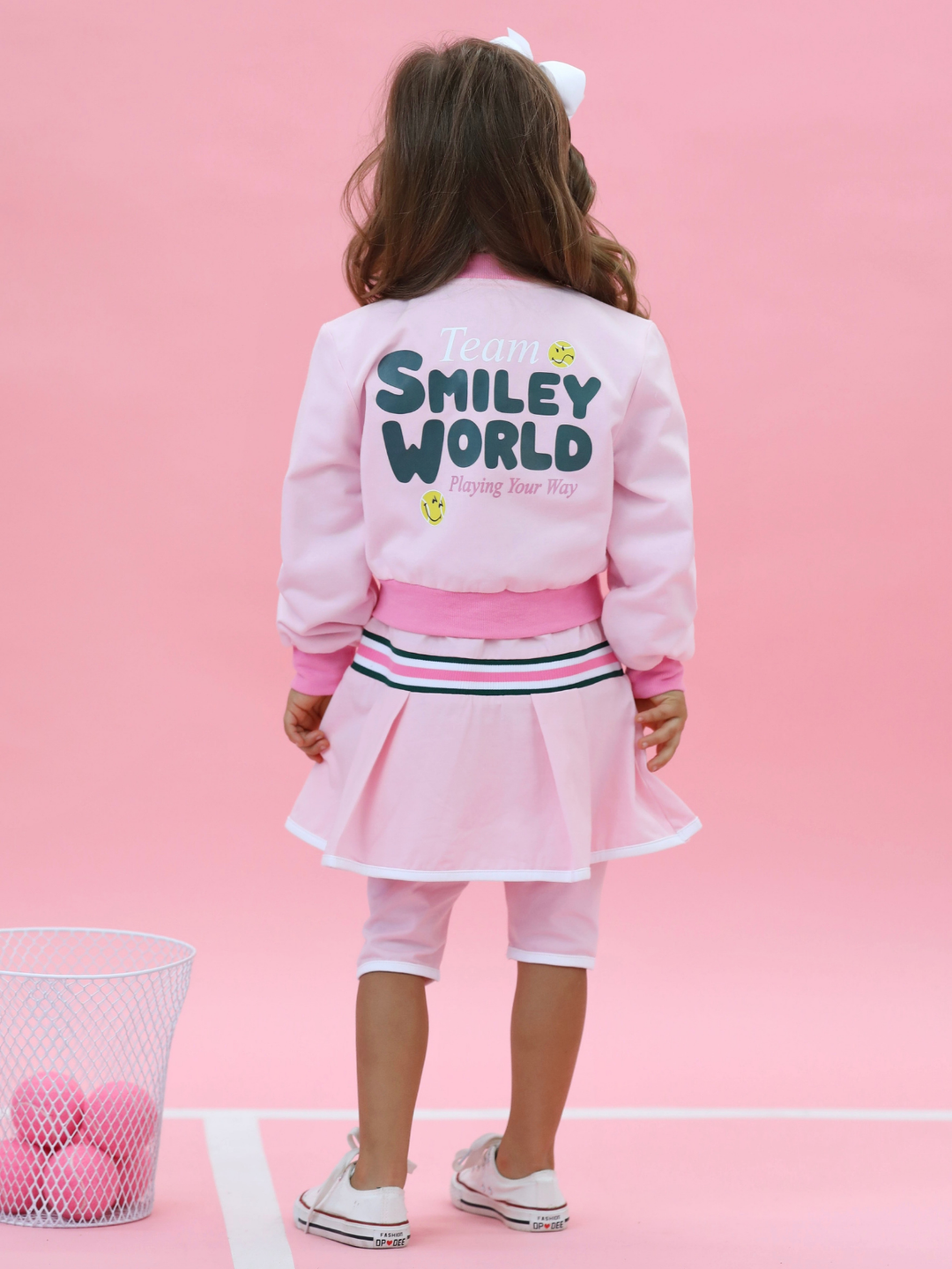 SmileyWorld Pink Sporty Bomber Jacket