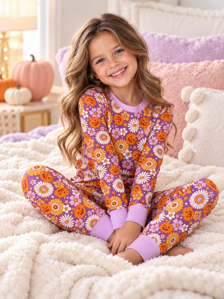 Pumpkin Daisy Bamboo Pajama Set